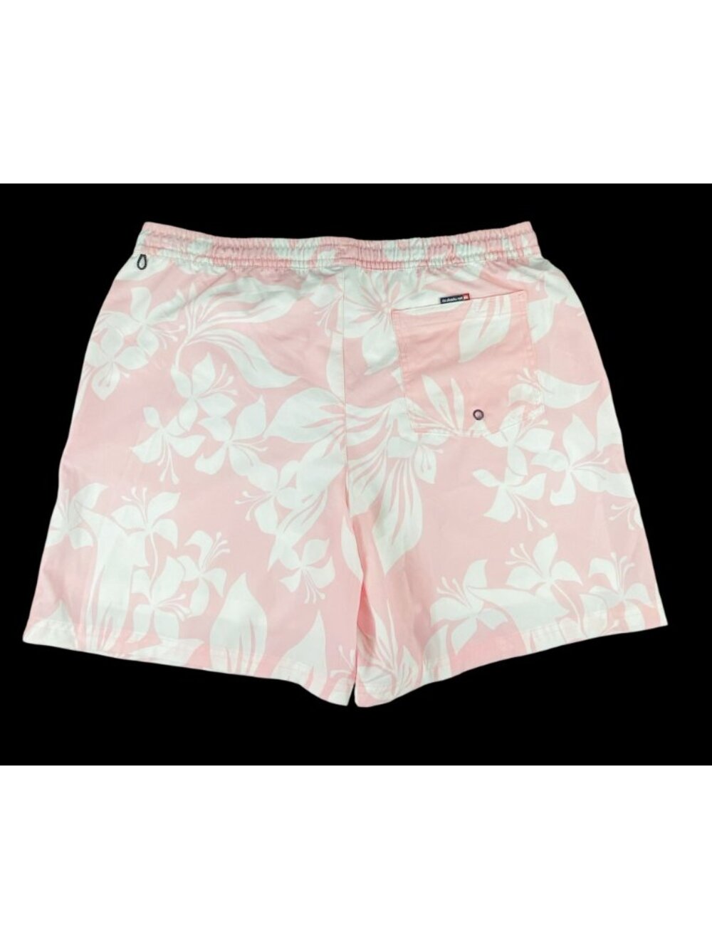 Quiksilver Mens XL Pink Tropical Swim Shorts Drawstring Waistband w/ Pockets - Picture 2 of 15